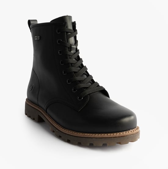 Remonte Womens Leather Ankle Zip Boots Black - Image 4
