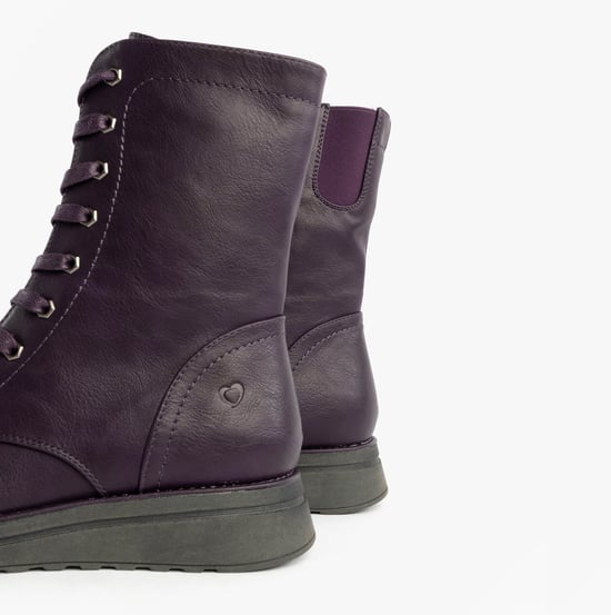 Heavenly Feet Martina4 Womens Ankle Boots Purple - Image 6