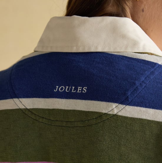 Joules Lara Slub Womens Rugby Shirt Green - Image 4