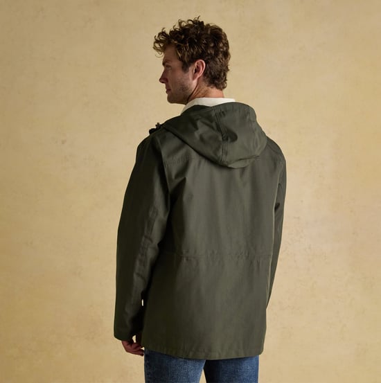 Joules Portman Mens Green Waterproof Raincoat Green - Image 3