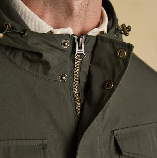 Joules Portman Mens Green Waterproof Raincoat Green - Image 6