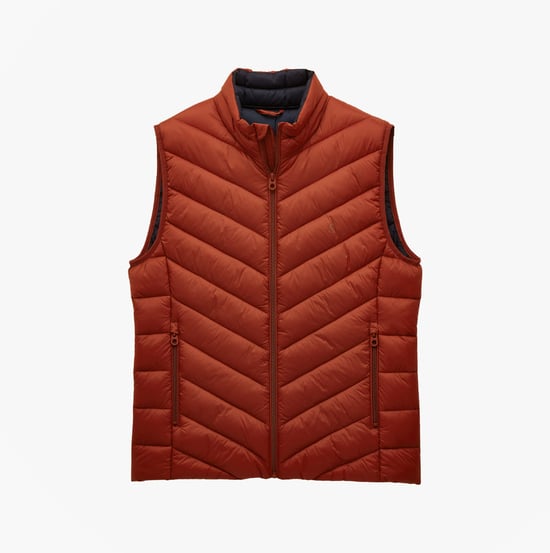 Joules Garrett Mens Showerproof Padded Gilet Orange - Image 1