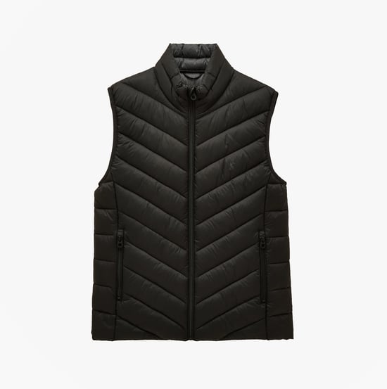 Joules Garrett Mens Showerproof Padded Gilet Black - Image 1