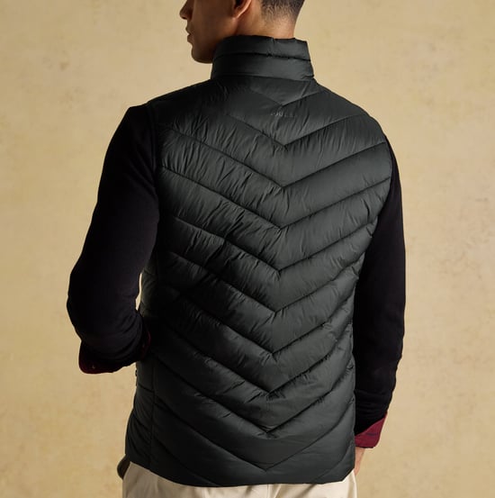 Joules Garrett Mens Showerproof Padded Gilet Black - Image 3