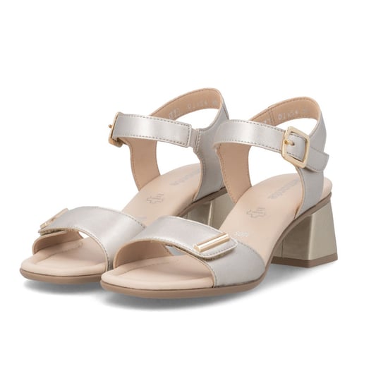 Remonte D1k54 Womens Ankle Strap Sandals Pale Gold - Image 3