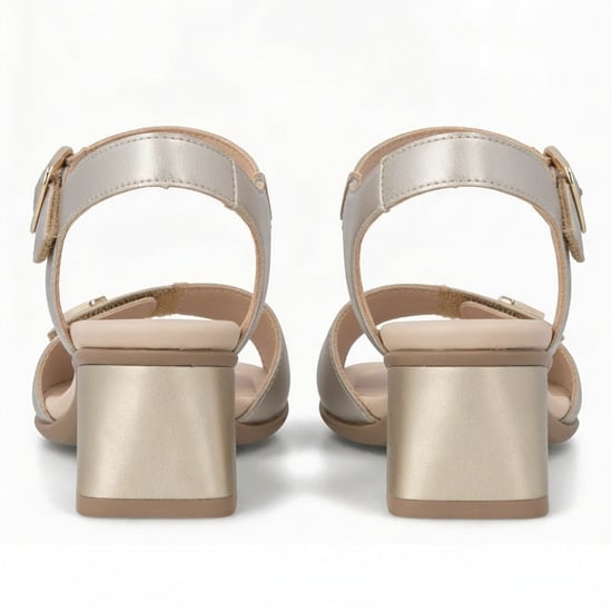 Remonte D1k54 Womens Ankle Strap Sandals Pale Gold - Image 4