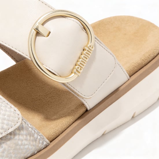 Remonte D2k57 Womens Cross Strap Sandals White/gold - Image 5