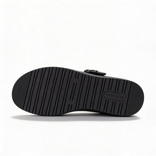 Remonte D1j61 Womens Cross Strap Sandals Black/brown - Image 4