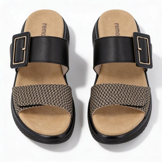 Remonte D1j61 Womens Cross Strap Sandals Black/brown - Image 5
