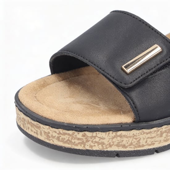Rieker Rose Womens Wedge Sandals Black - Image 3