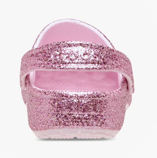 Crocs Classic Chunky Glitter Girls Clogs Sandals Pink Milk - Image 5