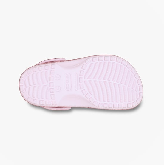 Crocs Classic Chunky Glitter Girls Clogs Sandals Pink Milk - Image 6