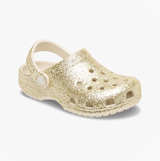 Crocs Classic Chunky Glitter Girls Clogs Sandals Sandstone - Image 3