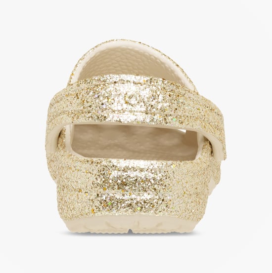 Crocs Classic Chunky Glitter Girls Clogs Sandals Sandstone - Image 4