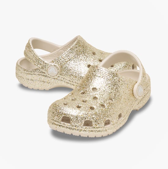 Crocs Classic Chunky Glitter Girls Clogs Sandals Sandstone - Image 6