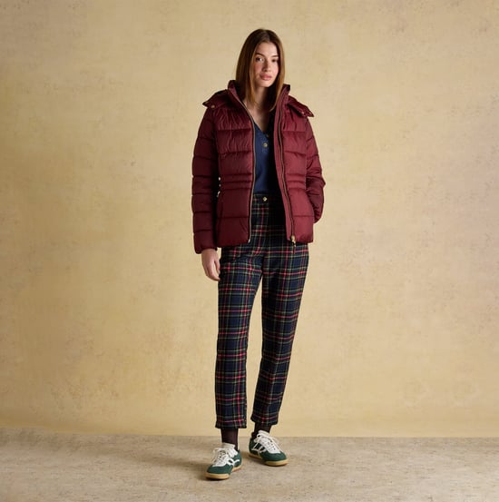 Joules Hadlow Womens Padded Short Coat Red - Image 2