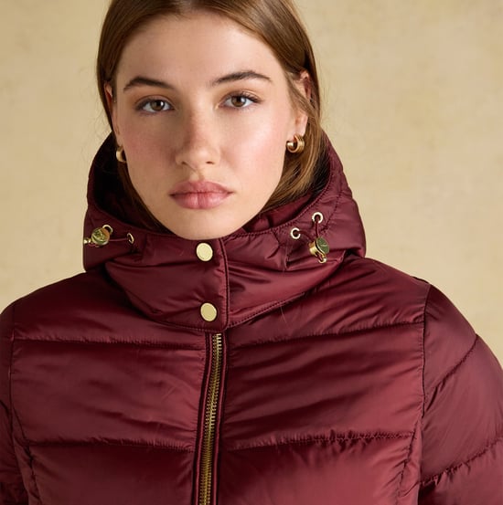 Joules Hadlow Womens Padded Short Coat Red - Image 3