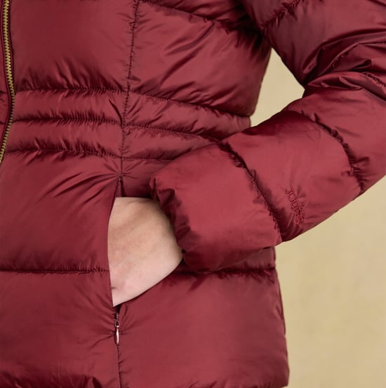 Joules Hadlow Womens Padded Short Coat Red - Image 5