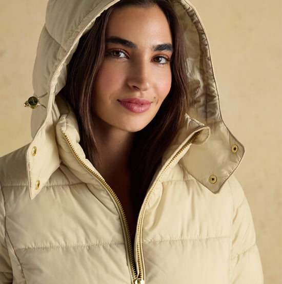 Joules Hadlow Womens Padded Short Coat Neutral - Image 3