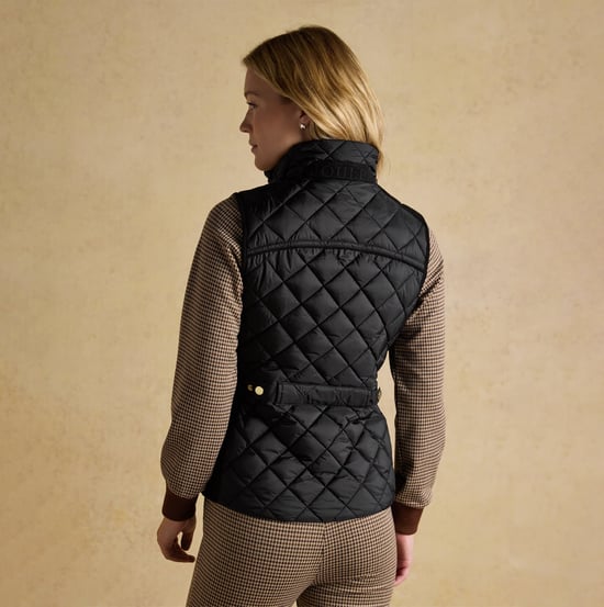 Joules Braemar Luxe Womens Quilted Gilet Black - Image 6