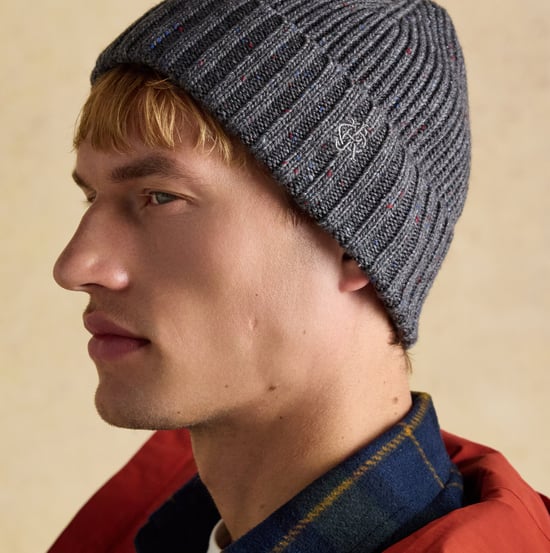 Joules Hammond Mens Beanie Grey - Image 4