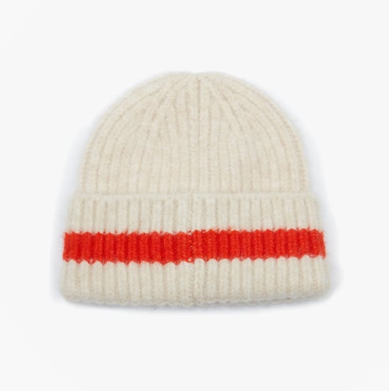 Joules Popley Stripe Womens Beanie Orange/neutral - Image 3