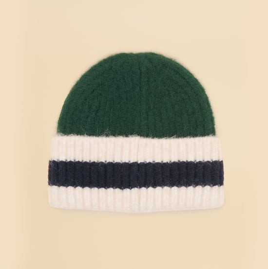 Joules Popley Stripe Womens Beanie Green/blue - Image 3