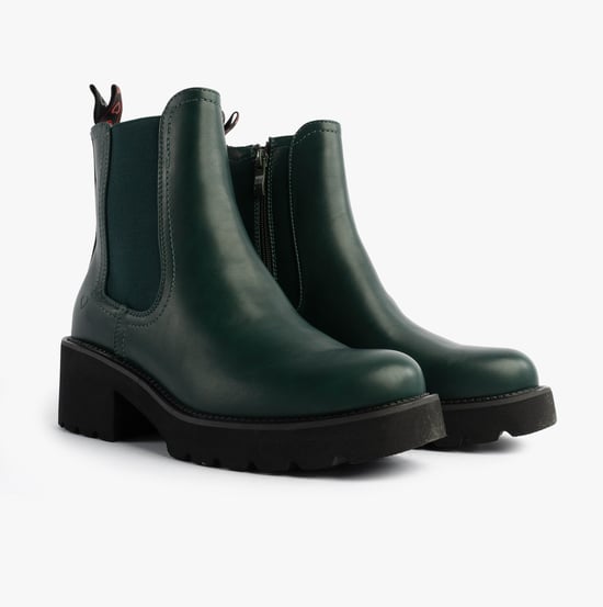 Heavenly Feet Honeybelle Womens Chelsea Boots Evergreen - Image 4