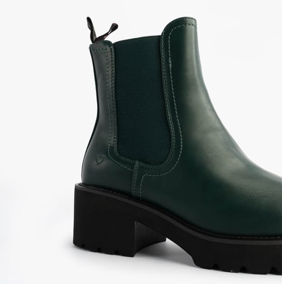 Heavenly Feet Honeybelle Womens Chelsea Boots Evergreen - Image 6