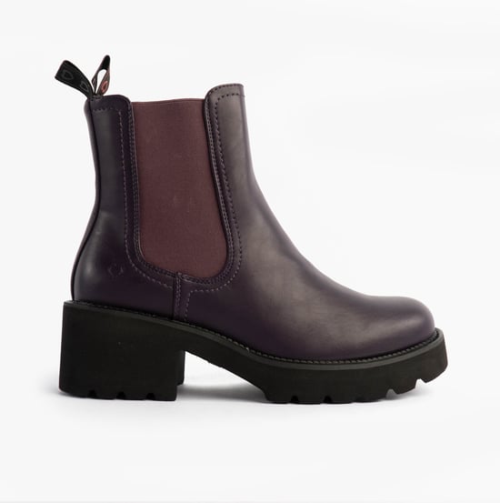 Heavenly Feet Honeybelle Womens Chelsea Boots Purple - Image 1