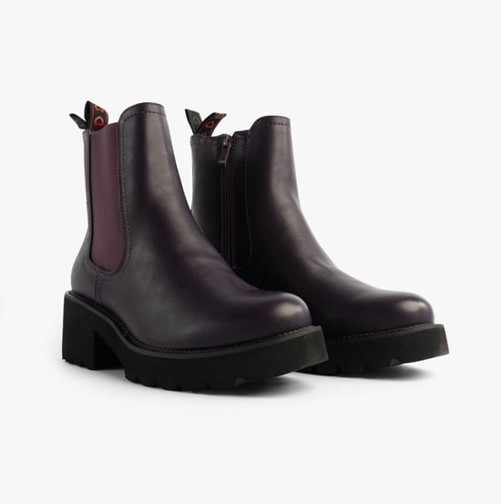Heavenly Feet Honeybelle Womens Chelsea Boots Purple - Image 4