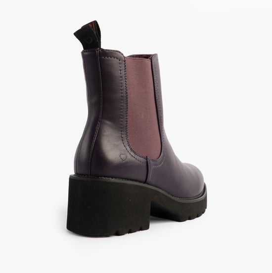 Heavenly Feet Honeybelle Womens Chelsea Boots Purple - Image 5