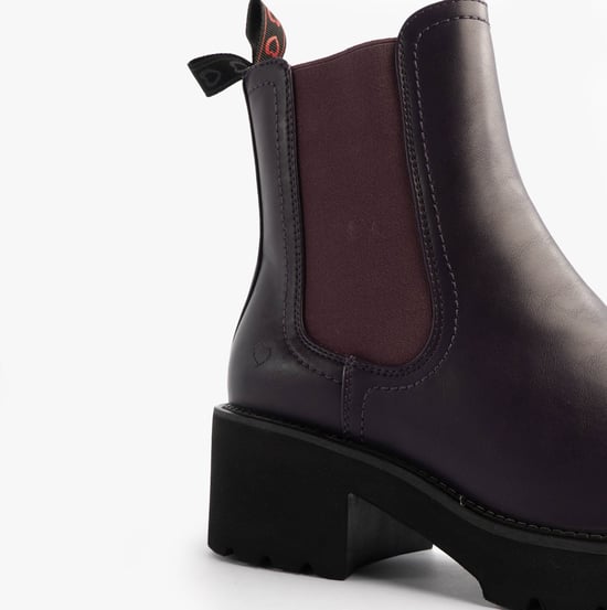 Heavenly Feet Honeybelle Womens Chelsea Boots Purple - Image 6