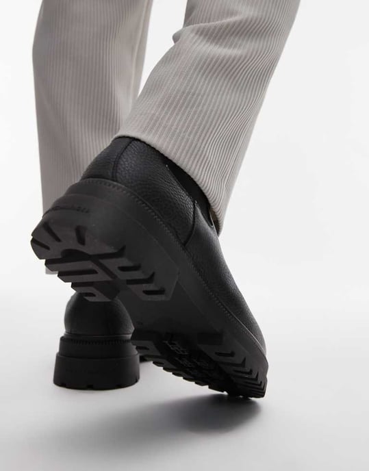Tommy Hilfiger tjocka läderchelseaboots i svart - Image 3