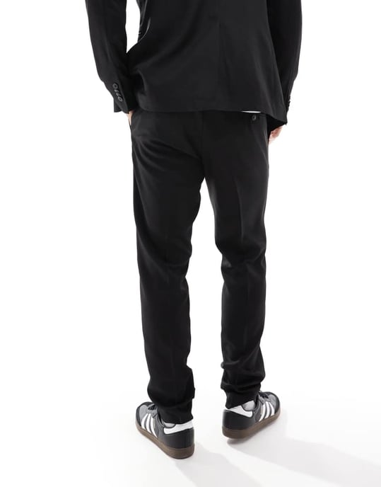 Jack & Jones slim fit kostymbyxor i svart - Image 2