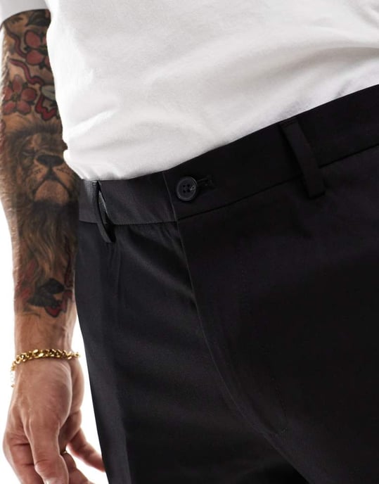 Jack & Jones slim fit kostymbyxor i svart - Image 4