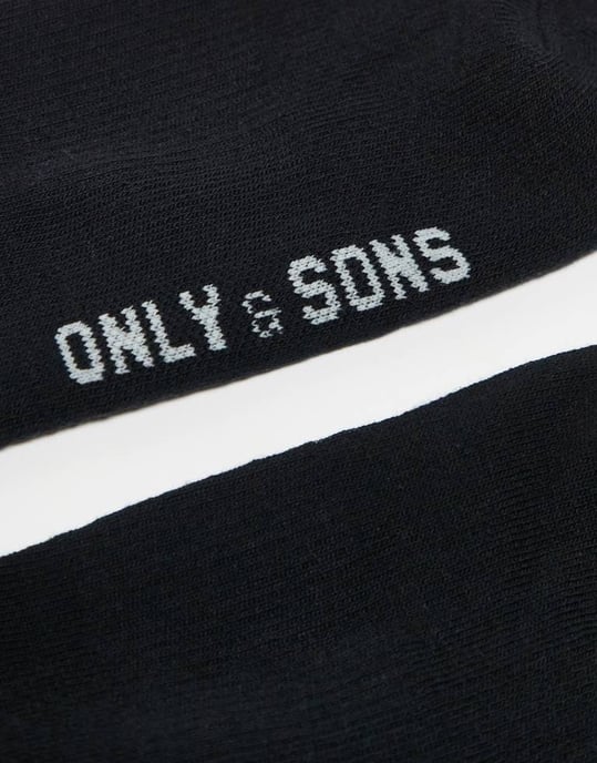 ONLY & SONS 3-pack tennisstrumpor i svart - Image 2