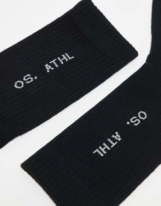 ONLY & SONS 3-pack tennisstrumpor i svart - Image 3