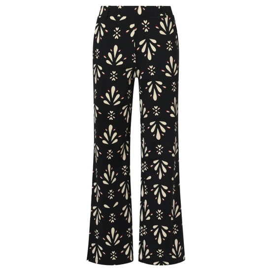 Smashed Lemon Zwart en offwhite travelkwaliteit broek | - Image 2