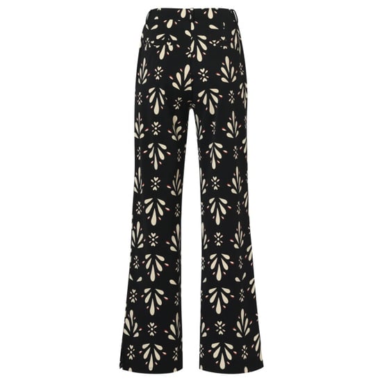 Smashed Lemon Zwart en offwhite travelkwaliteit broek | - Image 3