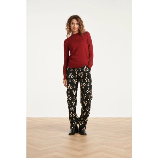 Smashed Lemon Zwart en offwhite travelkwaliteit broek | - Image 6