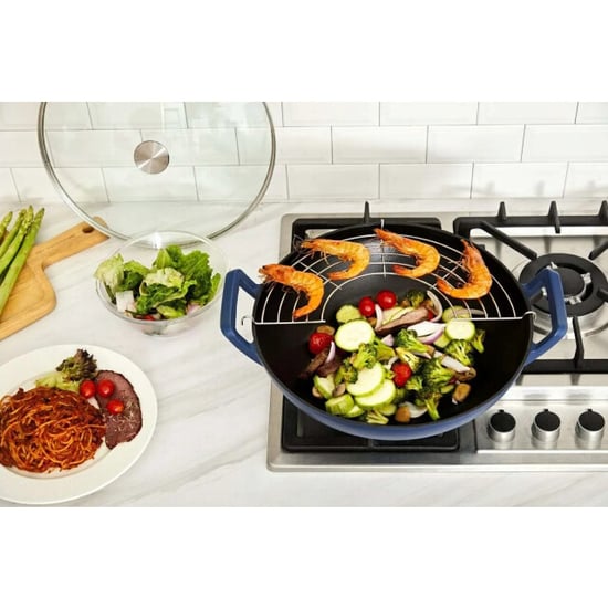 Buccan Buccan hamersley gietijzeren wokpan 36cm blauw - Image 3