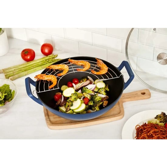 Buccan Buccan hamersley gietijzeren wokpan 36cm blauw - Image 4