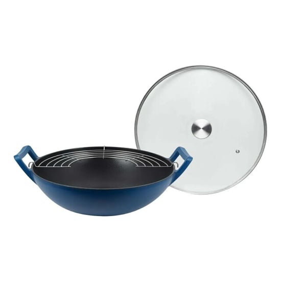 Buccan Buccan hamersley gietijzeren wokpan 36cm blauw - Image 5