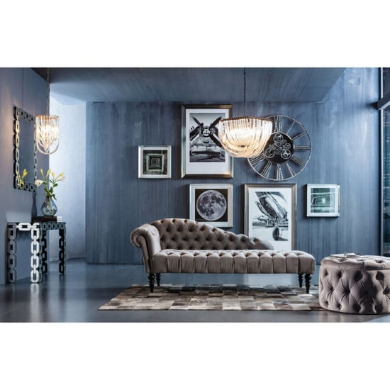 Kare Design Kare hocker desire round velvet silver - Image 3