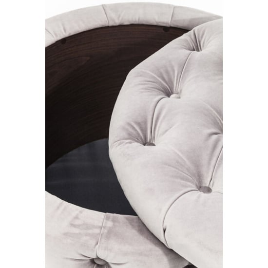 Kare Design Kare hocker desire round velvet silver - Image 4