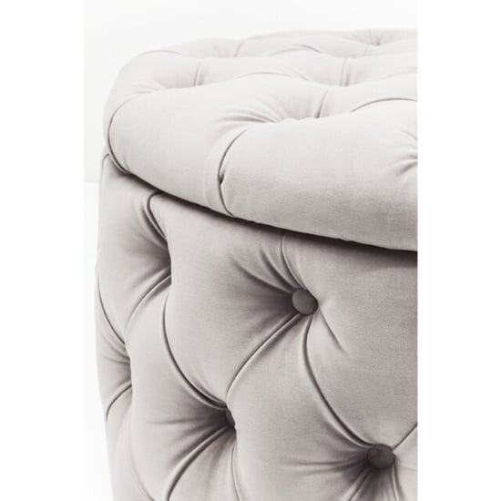 Kare Design Kare hocker desire round velvet silver - Image 5