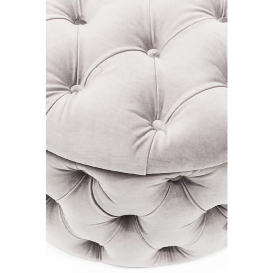 Kare Design Kare hocker desire round velvet silver - Image 6