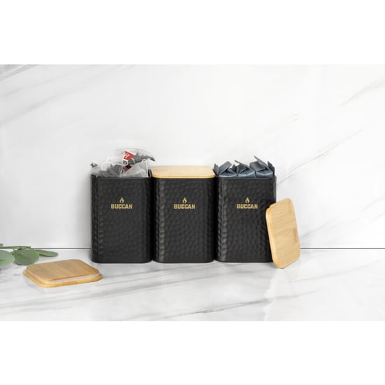Buccan voorraadpotten met bamboe deksel set van 3 stuks - Image 2
