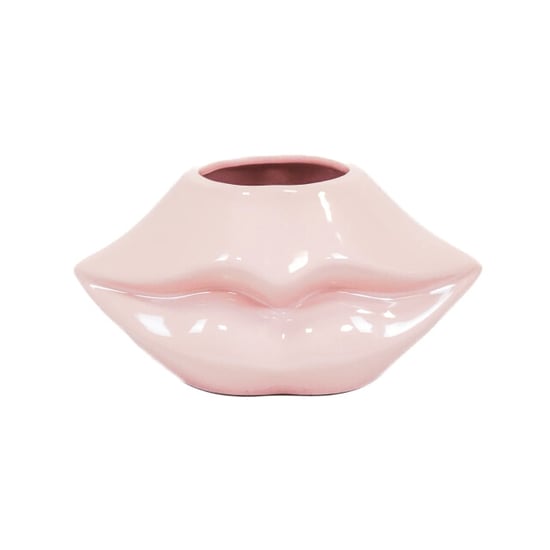 House Vitamin Pot lip ceramic light pink 21x19x11cm - Image 1